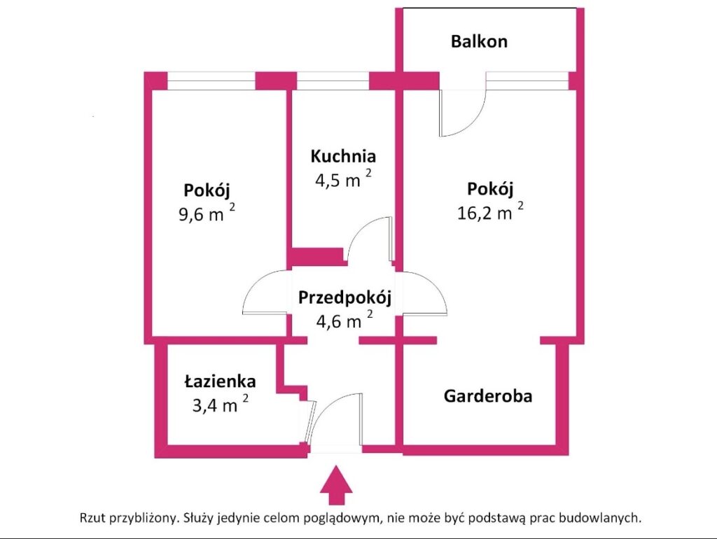 Przytulne dwa pokoje z garderobą na Sikorniku - rzut 1