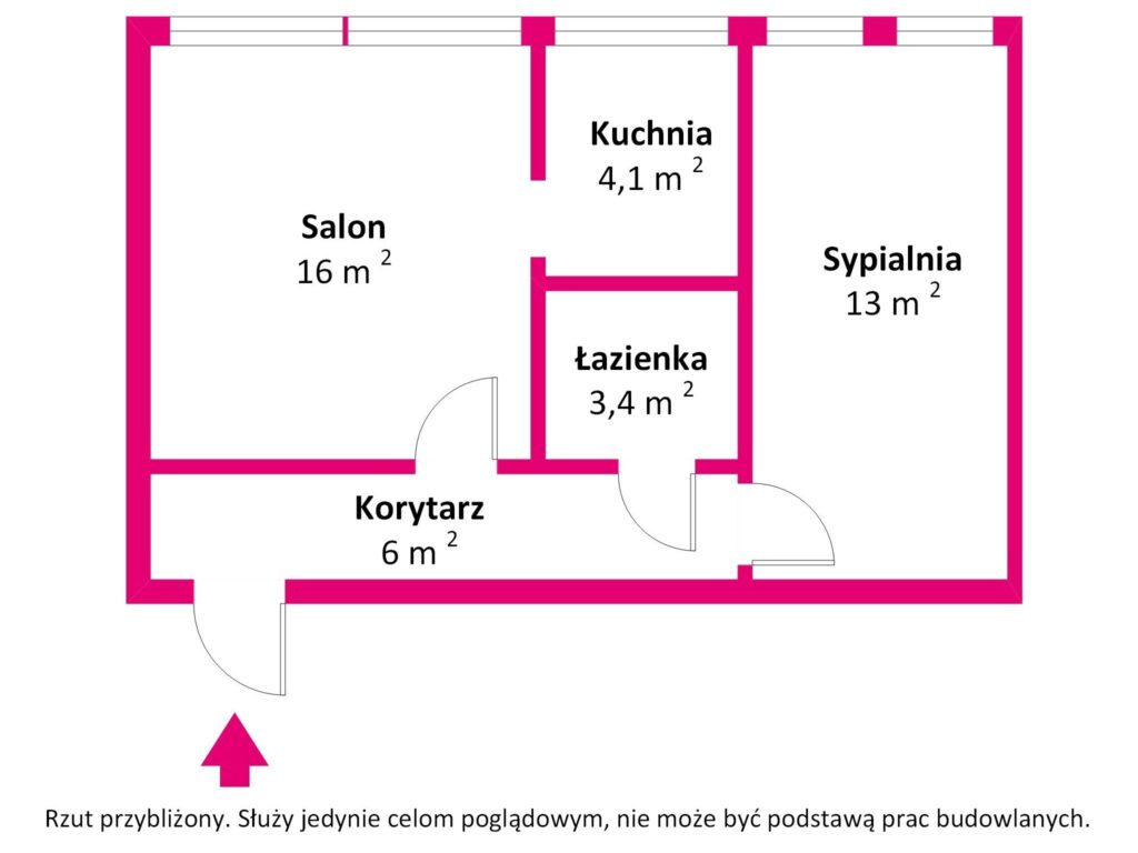 Przestronne mieszkanie – ul. Śniardwy 8, Mokotów - rzut 1