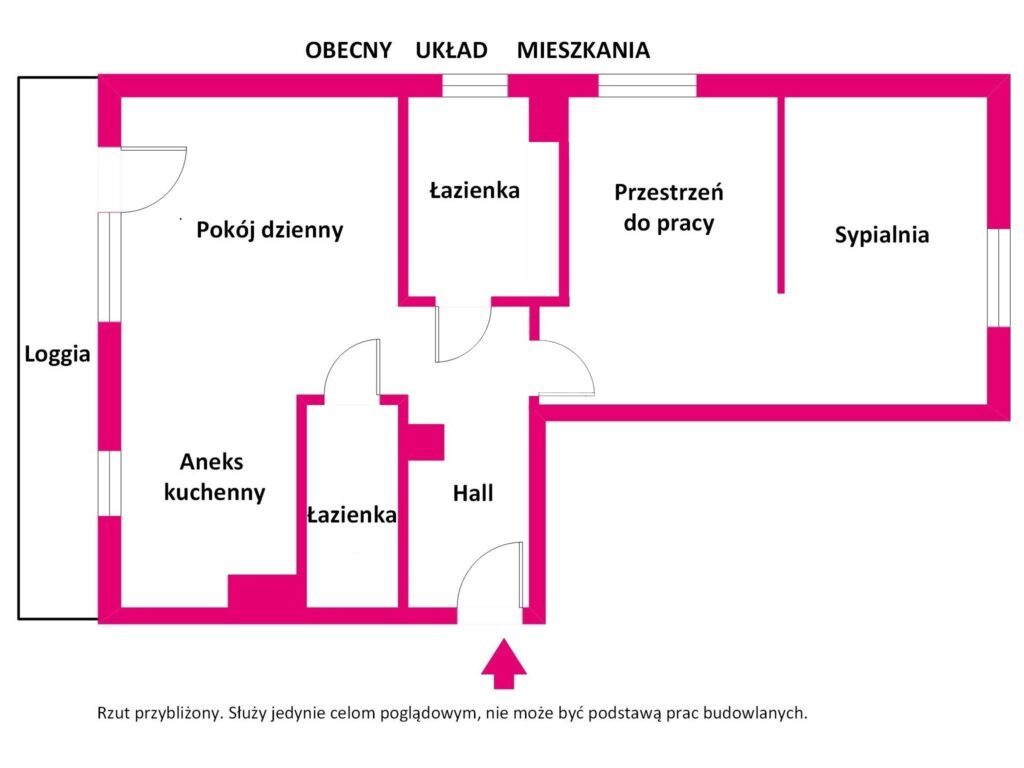 Nowoczesne 3 pokoje z loggią – Wola, ul. Karolkowa - rzut 1