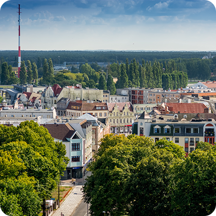 Widok na centrum Świnoujścia | Freedom nieruchomości