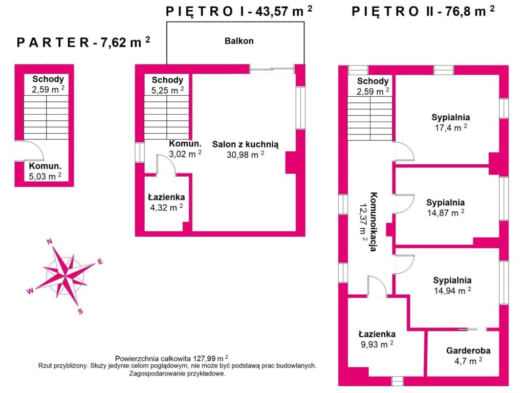 Przestronne mieszkanie, blisko centrum. - rzut 1