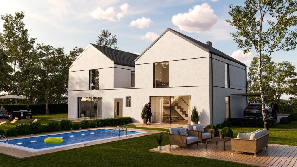 Dom w stanie surowym z działką - zdjęcie 2