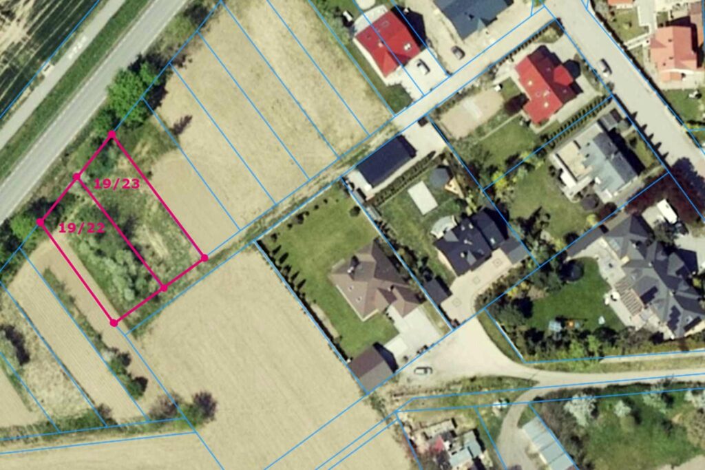 Dwie działki budowlane na przyjaznym osiedlu - rzut 1