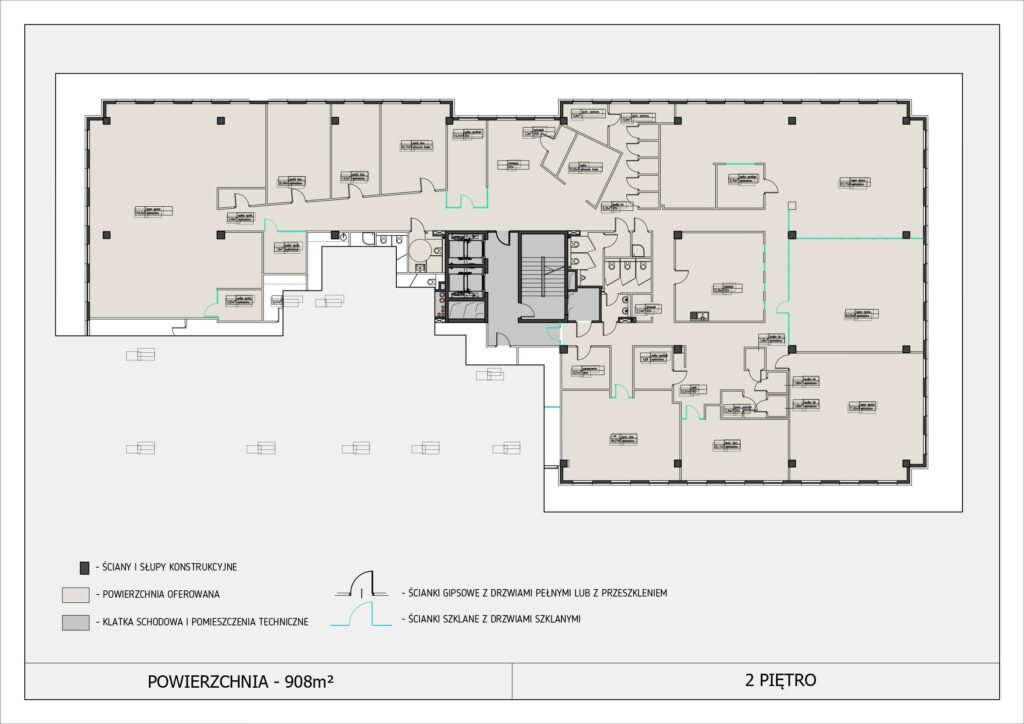 Atrakcyjne biuro na pograniczu Woli i Śródmieścia - rzut 1