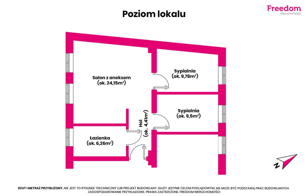 Mieszkanie z garażem i komórką lokatorską - rzut 1