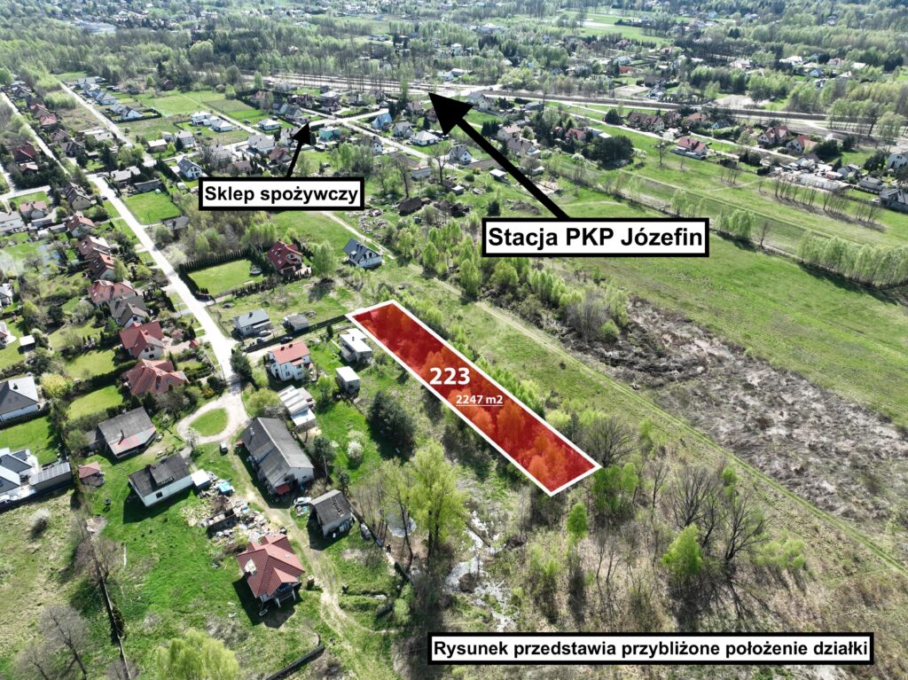 Działka budowlana mieszkaniowa Józefin, stacja PKP - zdjęcie 1