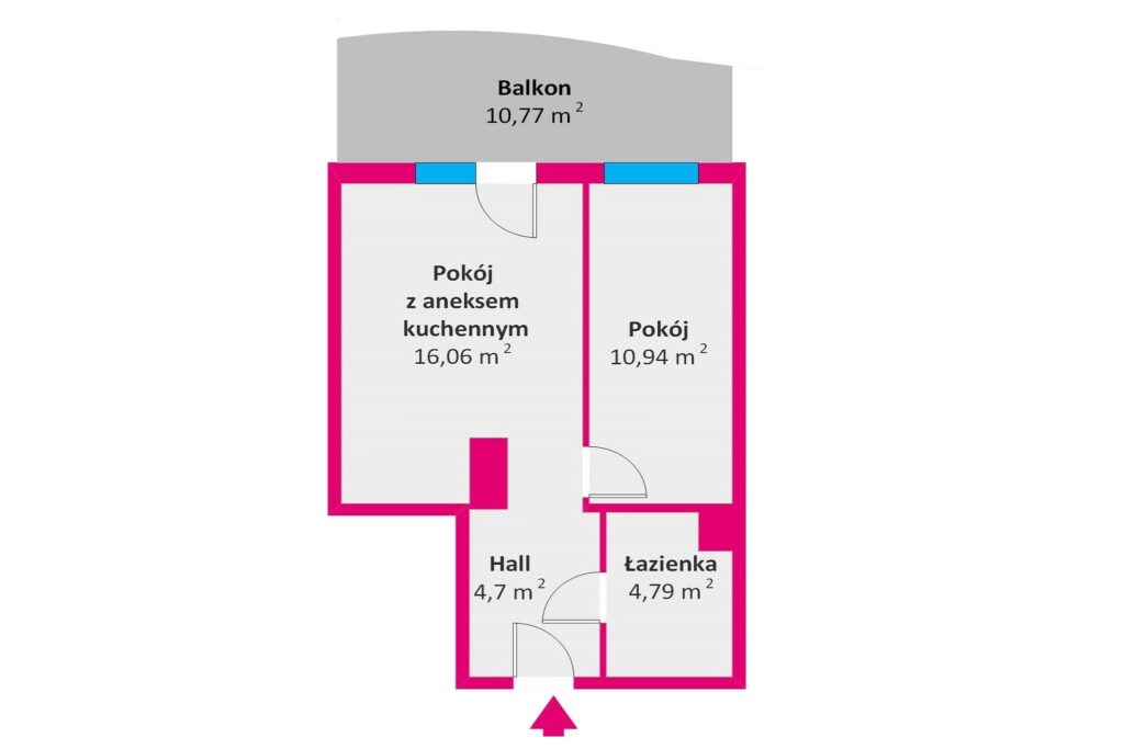 2 pokojowe mieszkanie w centrum Rzeszów - zdjęcie 4