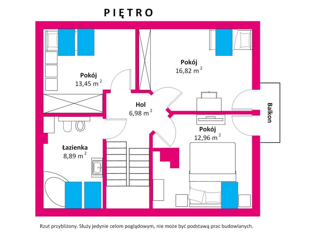 Dom w super stanie do zamieszkania Kamień Pom. - rzut 2