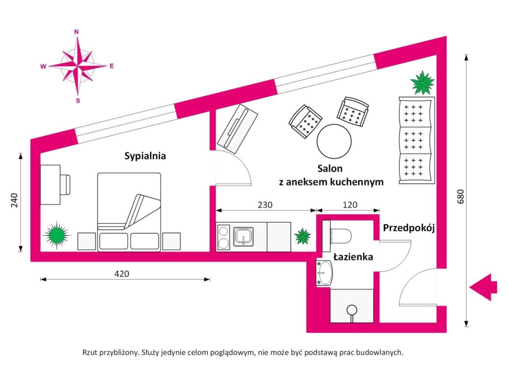 Apartament 2 pokojowy z widokiem na promenadę . - zdjęcie 5