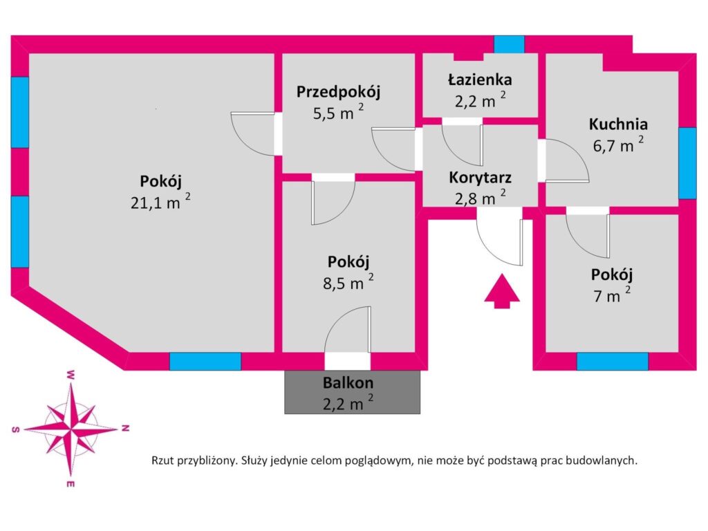 Mieszkanie 3 pokoje, Sopot Boh. Monte Cassino - zdjęcie 1