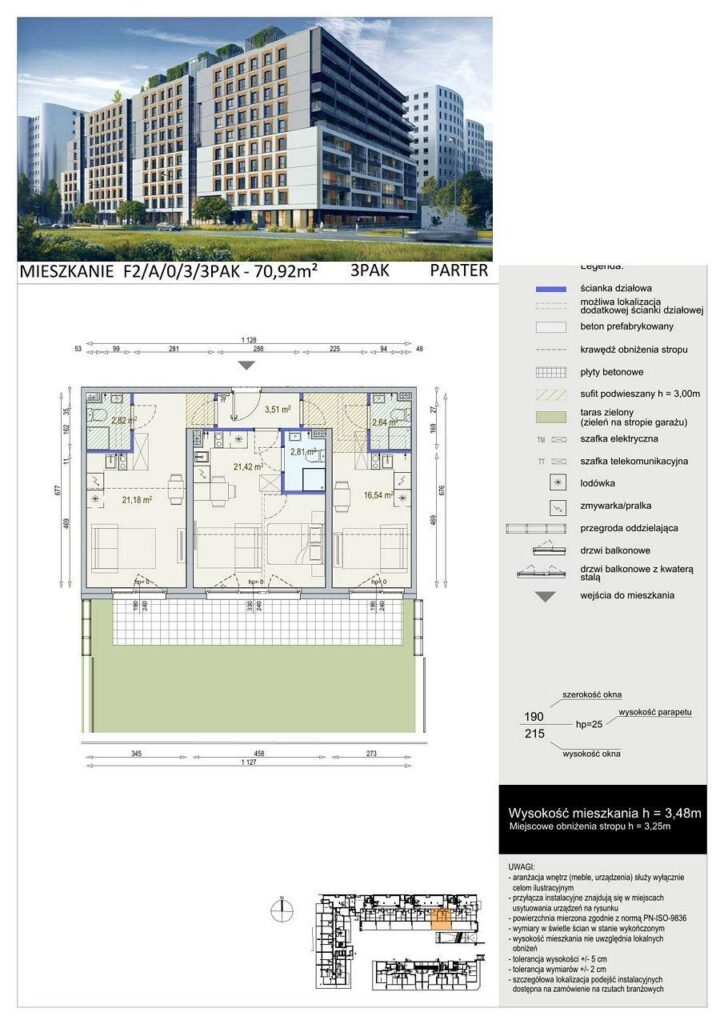 Genialna inwestycja-trzy kawalerki, Mokotów - rzut 1