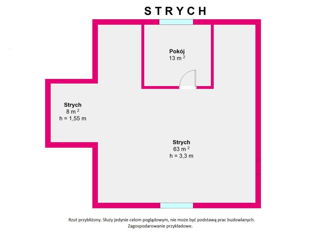 Klimatyczny, drewniany dom  w centrum Tykocina - rzut 2