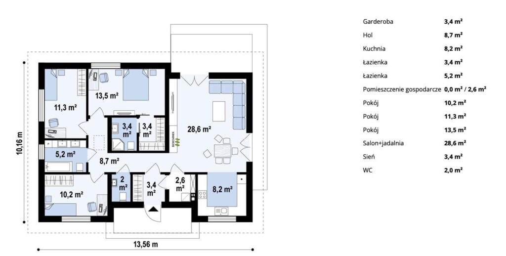 Dom wolnostojący w Dolaszewie - osiedle Leśne - zdjęcie 5