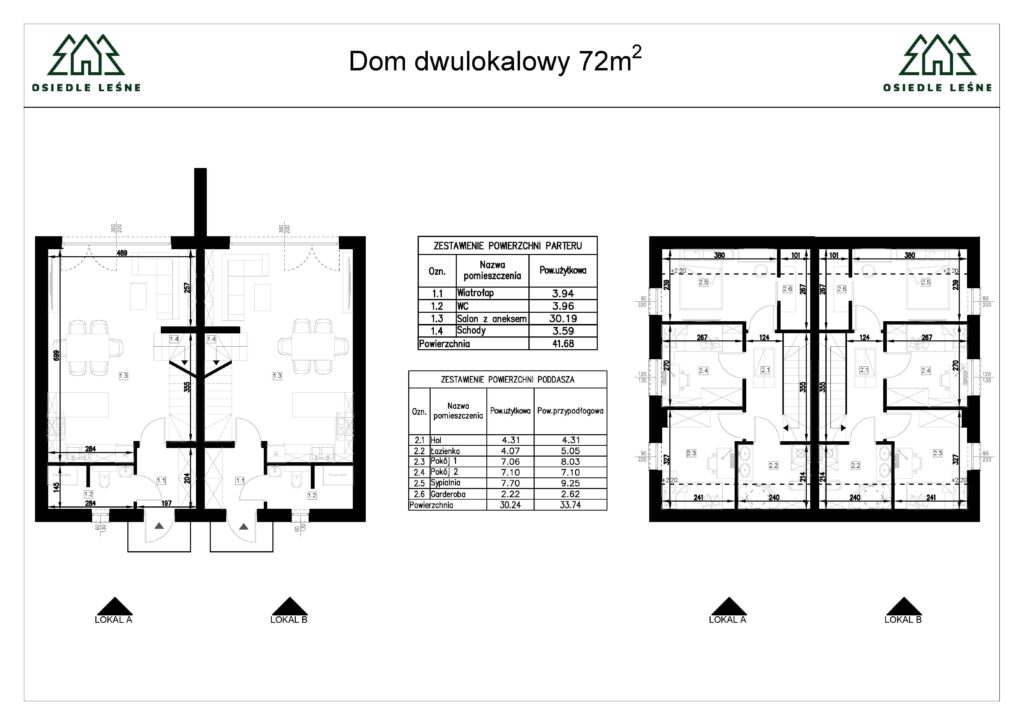 Dom Bliźniak 72 m2 Dolaszewo os. Leśne - zdjęcie 3