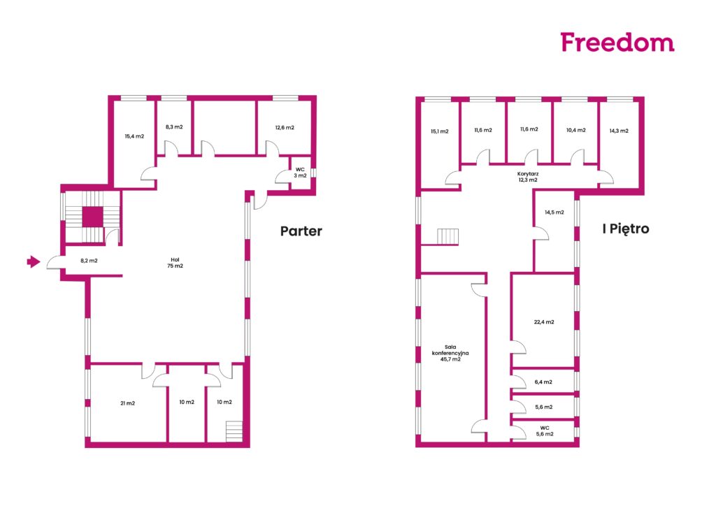 Funkcjonalny budynek w centrum Koniecpola - rzut 1