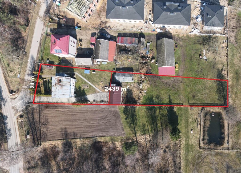 Duża działka z mediami w Księżynie 2439 m2 - zdjęcie 1