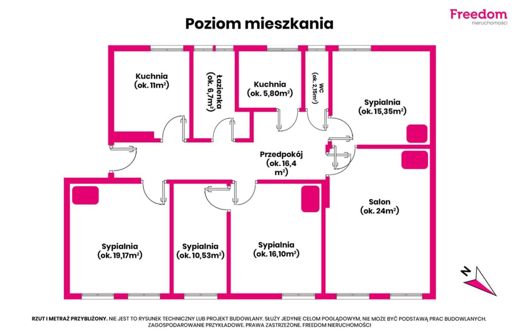 Przestronne mieszkanie z potencjałem - rzut 1