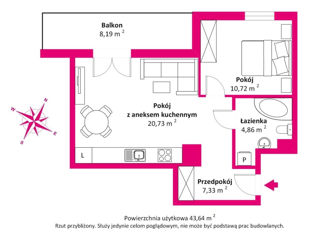 Mieszkanie na sprzedaż Iława, Świerkowa - rzut 1