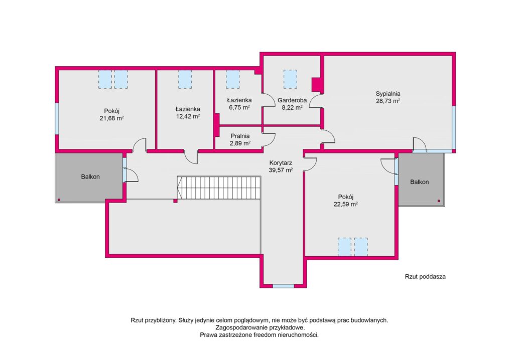 Dom wolnostojący 355 m², działka 3400 m² - rzut 2