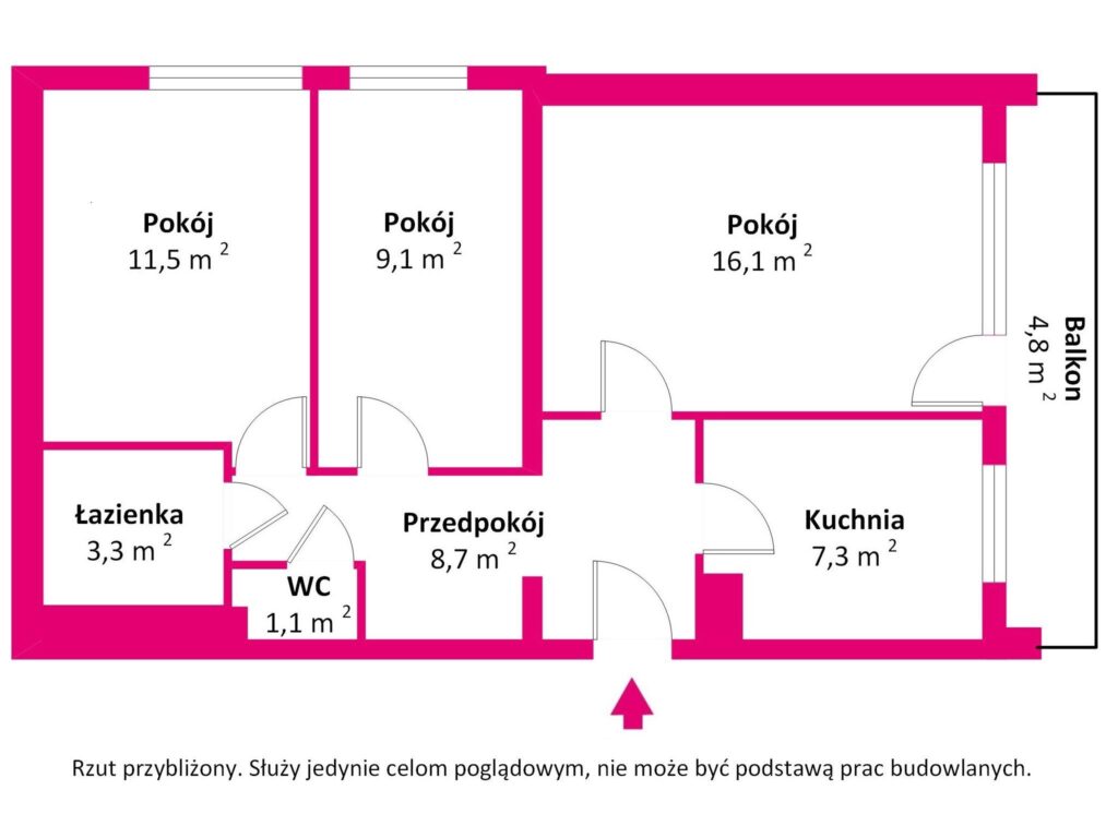 Słoneczne mieszkanie z potencjałem ! - rzut 1