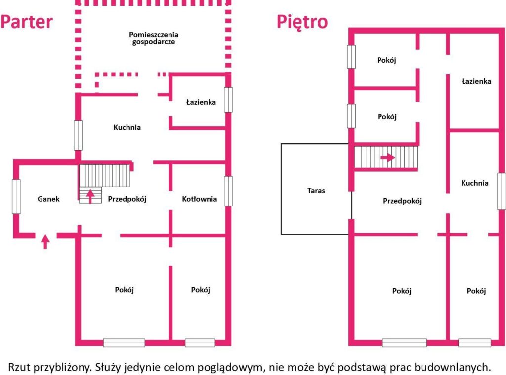 Dwupokoleniowy dom 9km od Brzegu - rzut 1