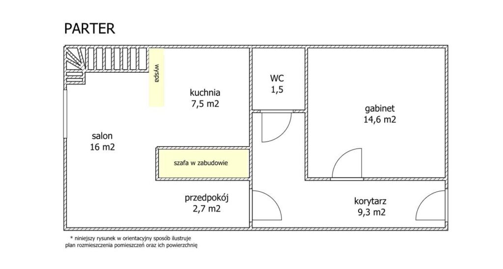Na sprzedaż dwupoziomowe mieszkanie Ostróda - rzut 1