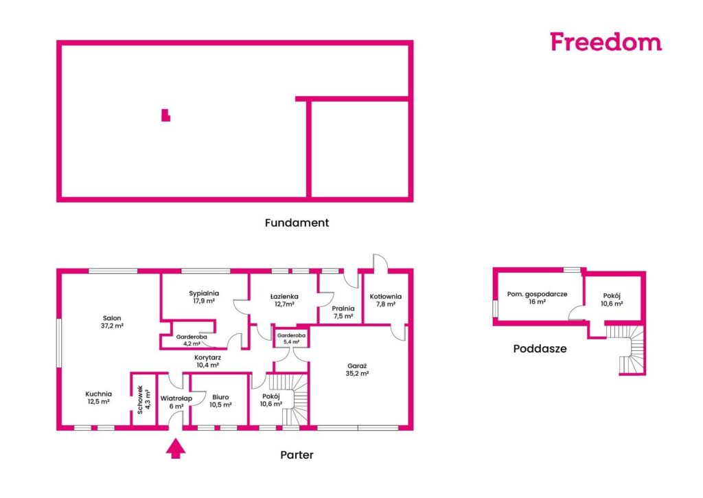 Nowoczesna "stodoła" otoczona lasem - rzut 1