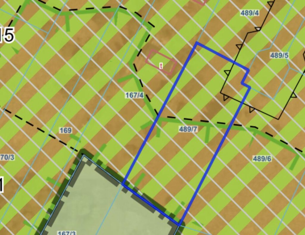 Działka nad jeziorem Omulew, Jabłonka - rzut 1