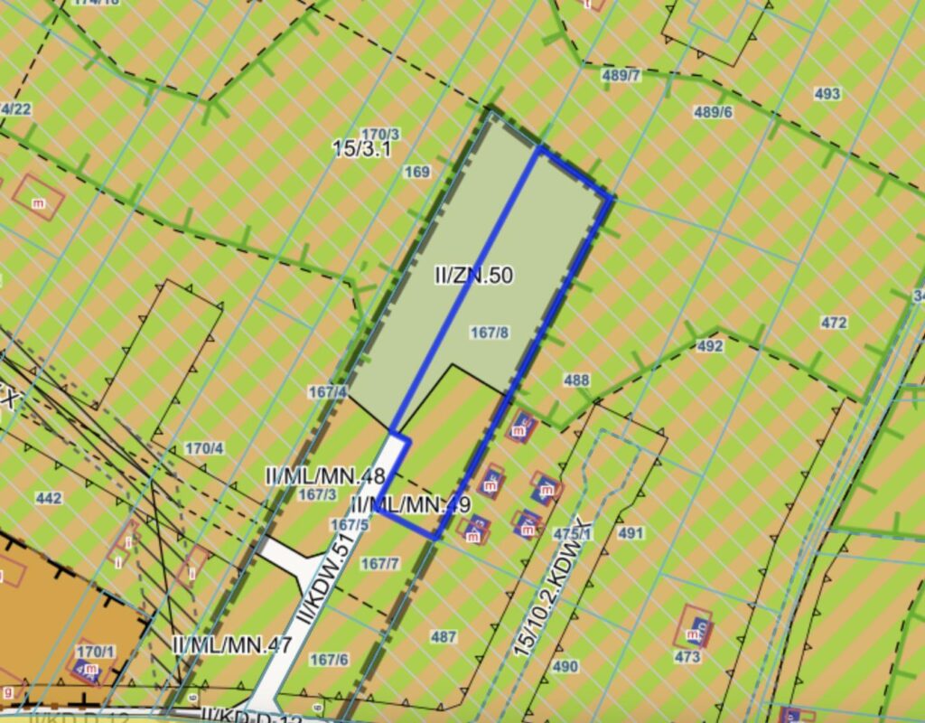 Działka nad jeziorem Omulew, Jabłonka - rzut 2