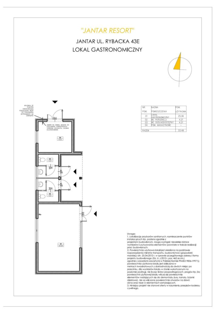 Lokal gastronomiczny w sercu ekskluzywnego osiedla - rzut 1