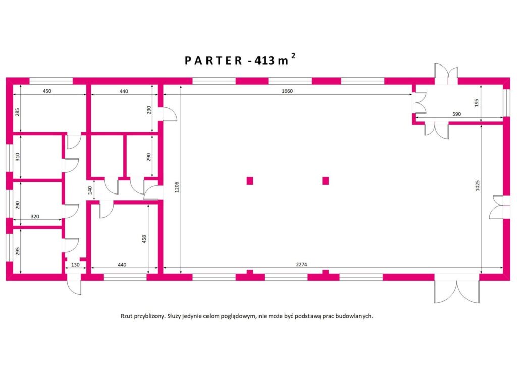 Magazyn z częścią biurową - rzut 1