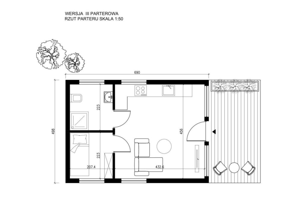 Nowy dom parterowy 35 m2 szkieletowy w 3mce - zdjęcie 6