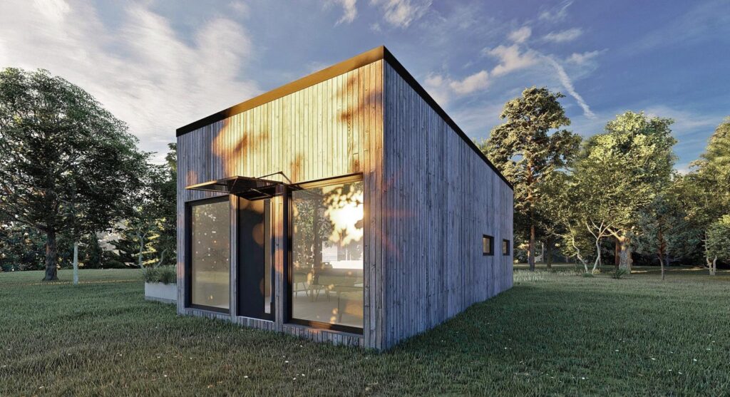 Nowy dom parterowy 45 m2 szkieletowy w 3mce - zdjęcie 1