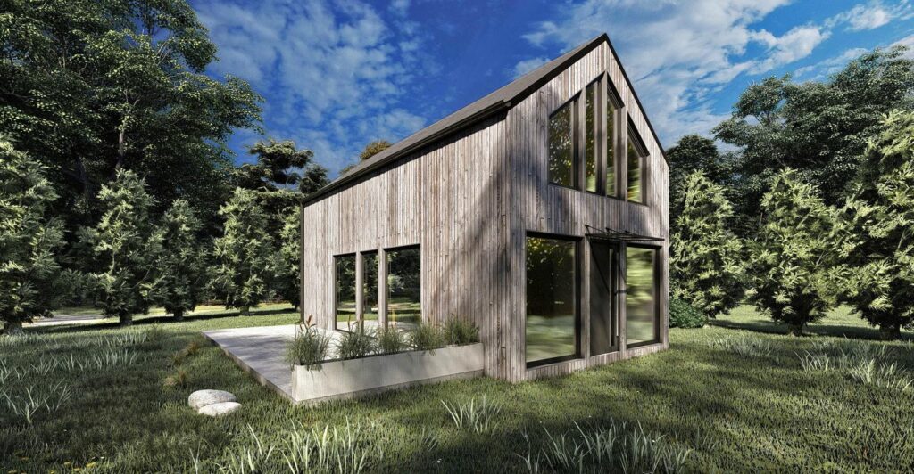 Nowy Dom szkieletowy 45m2 1-piętr. st.deweloperski - zdjęcie 2