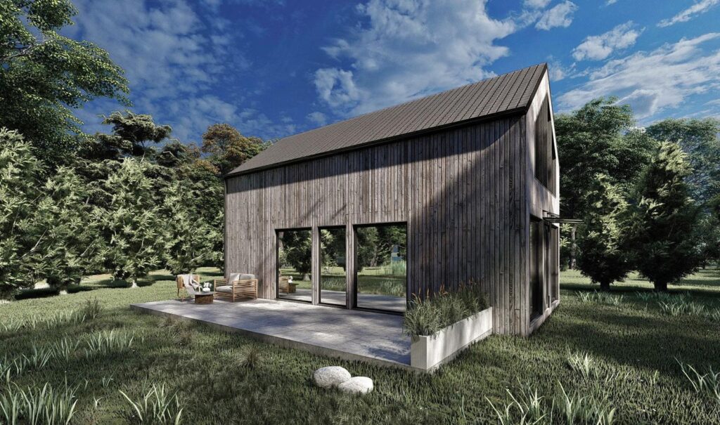 Nowy Dom szkieletowy 45m2 1-piętr. st.deweloperski - zdjęcie 3