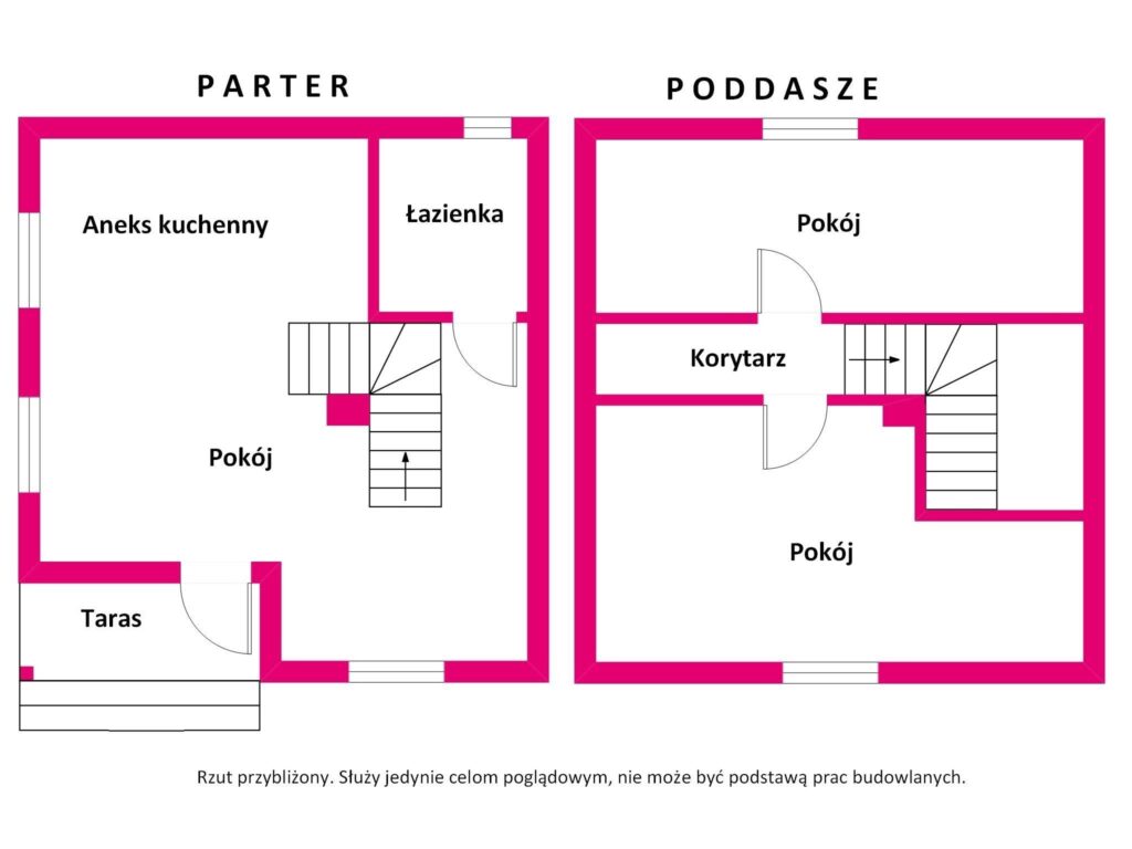 Domki dla turystów nad morzem nieopodal lasu - rzut 1