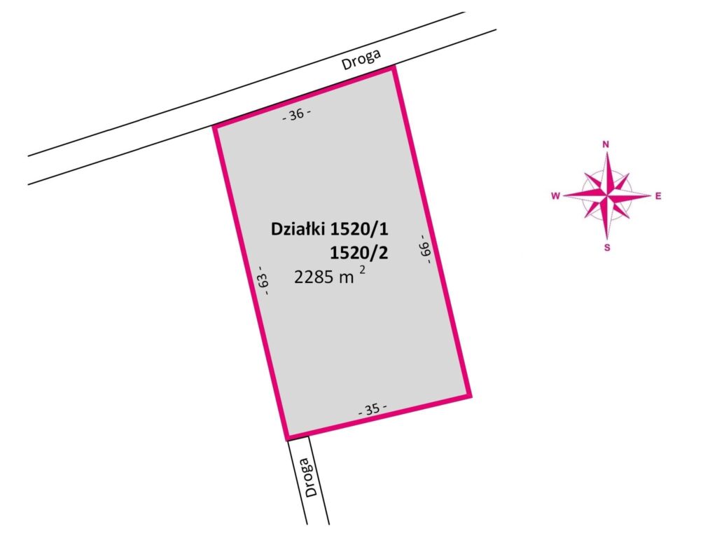 Działka widokowa 22 ar - rzut 1