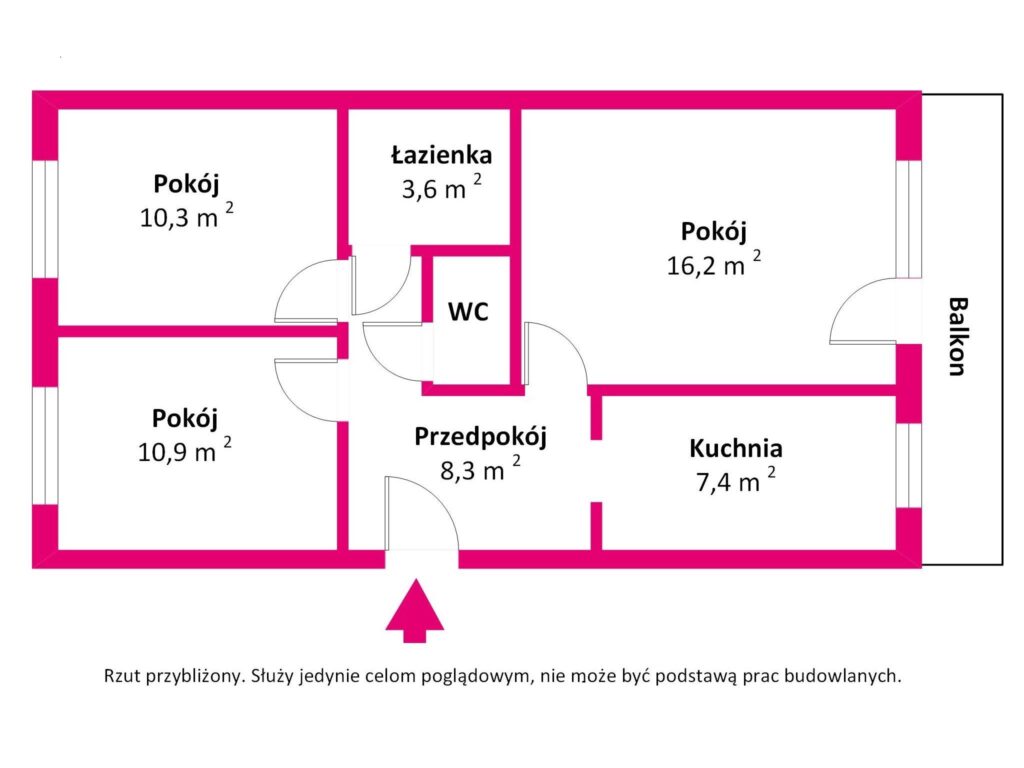 Mieszkanie 3 pokojowe z funkcjonalnym układem - zdjęcie 7
