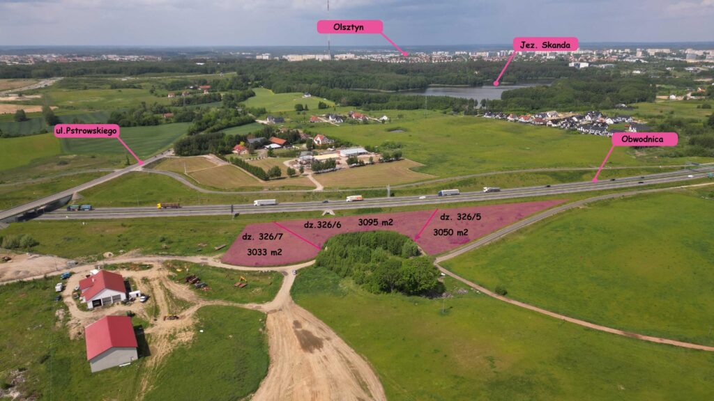 3 działki inwestycyjne przy obwodnicy Olsztyna - zdjęcie 2