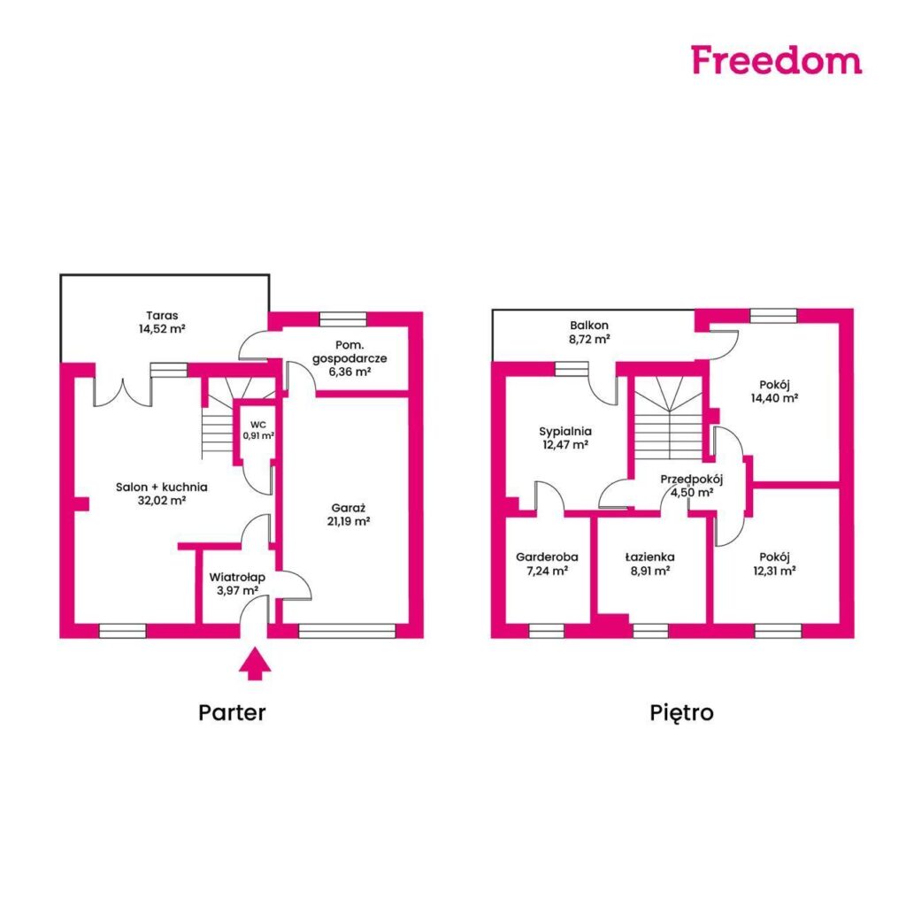 Nowoczesny dom szeregowy – bez PCC i prowizji! - rzut 1