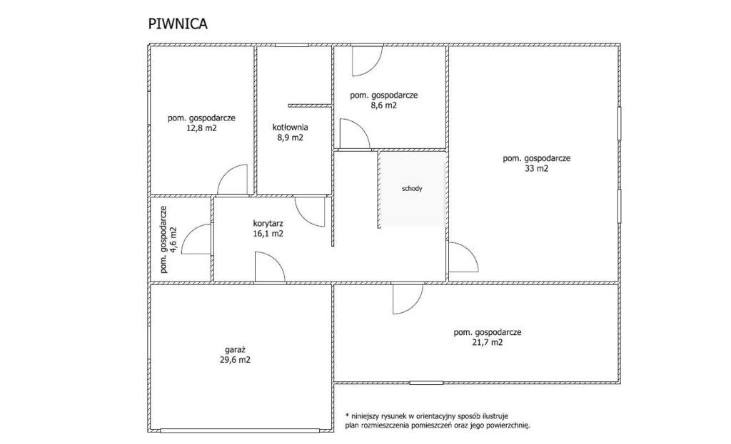 Duży zadbany dom z własnym lasem i stawem - rzut 2