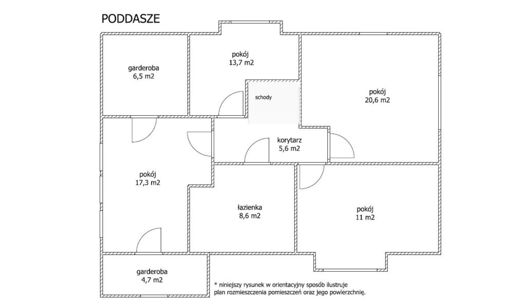 Duży zadbany dom z własnym lasem i stawem - rzut 3