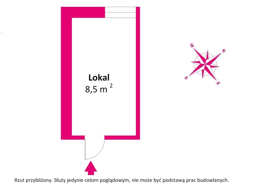 Centrum Gliwic, lokal do wynajęcia, niska cena. - rzut 1