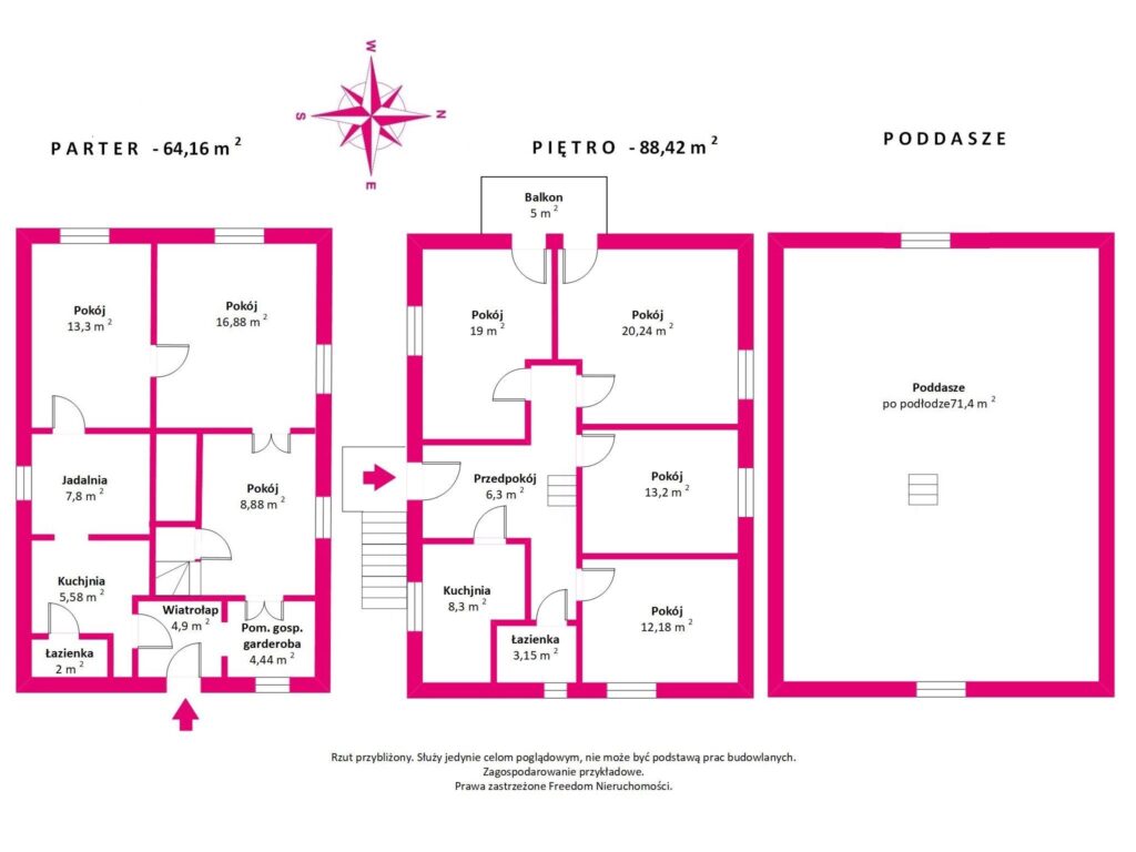 Urokliwy dom w Janowcu nad Wisłą tuż pod zamkiem - rzut 1