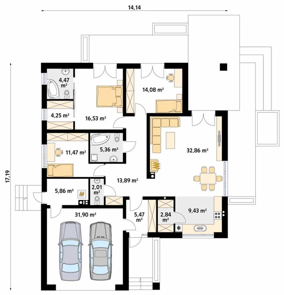 Dom parterowy do wykończenia w Brzeźnie - zdjęcie 13