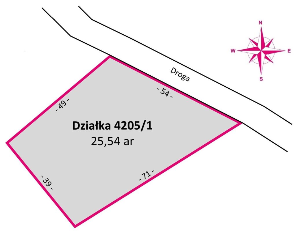 Działka pod dom | WZ  | Harta k. Dynowa - rzut 1