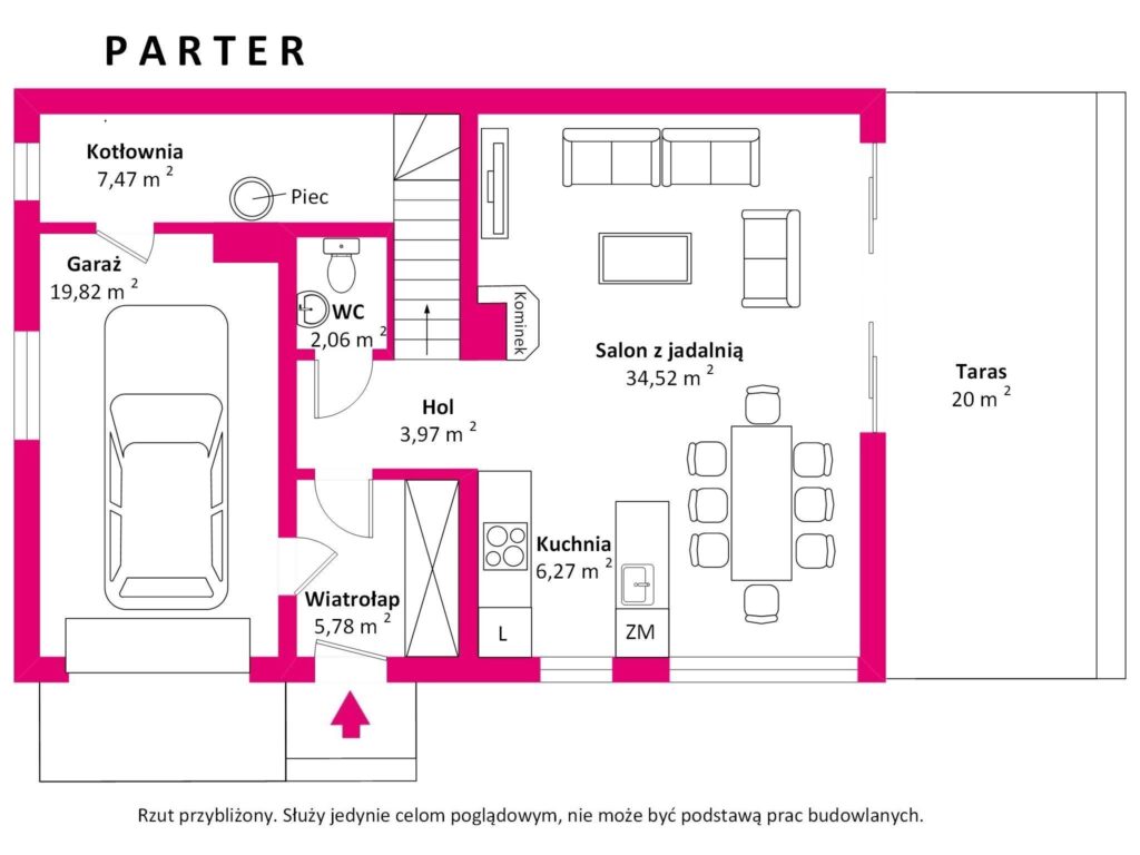 Wolnostojący dom na sprzedaż Iława, Lipowy Dwór - rzut 1