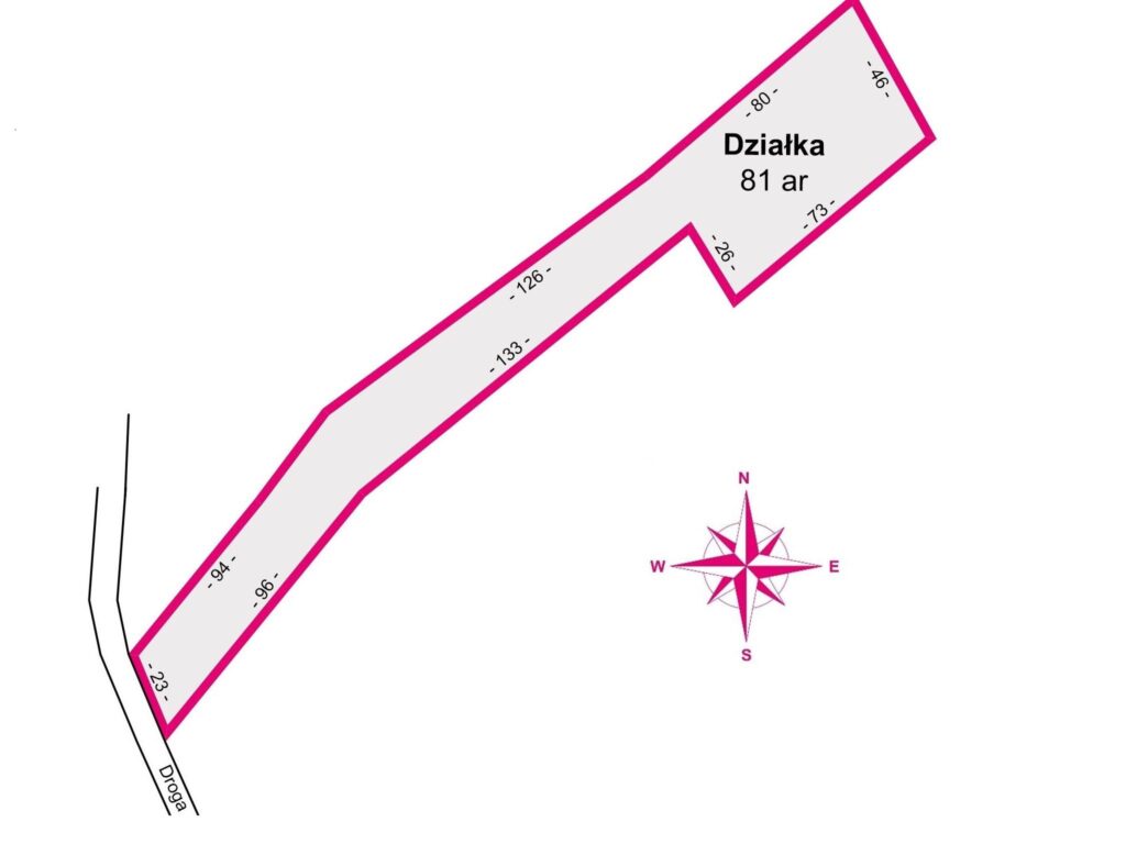 Działka budowlana Grabówka 81 - rzut 1
