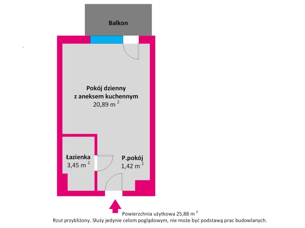 Apartament inwestycyjny w centrum Gdańska! -23%VAT - rzut 1