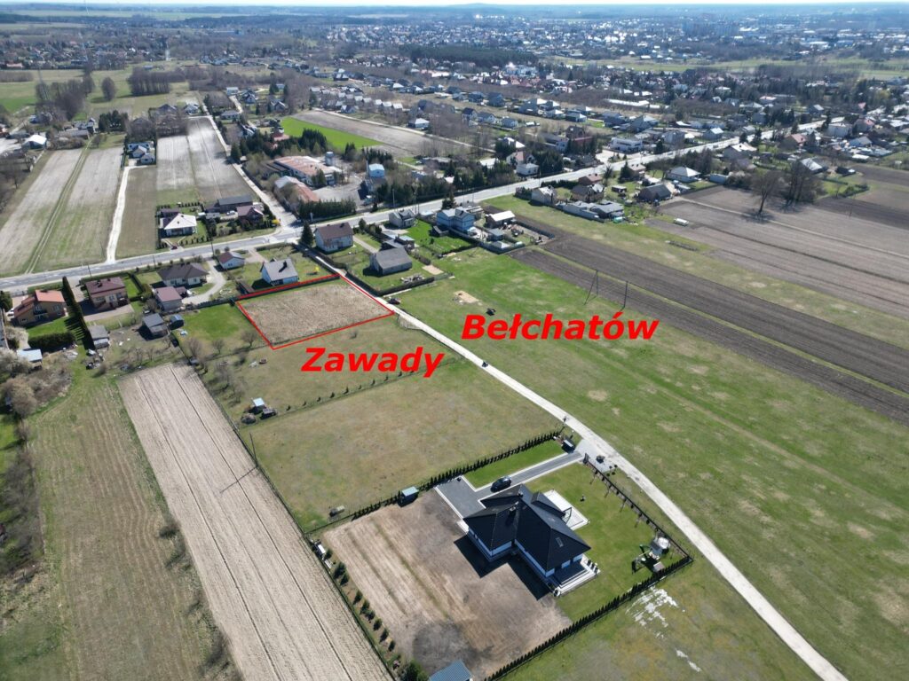 Działka budowlana 1646 m2 Zawady k. Bełchatowa - zdjęcie 3